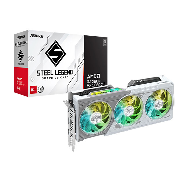 کارت گرافیک ازراک مدل AMD Radeon™ RX 9060 XT Steel Legend 16GB OC