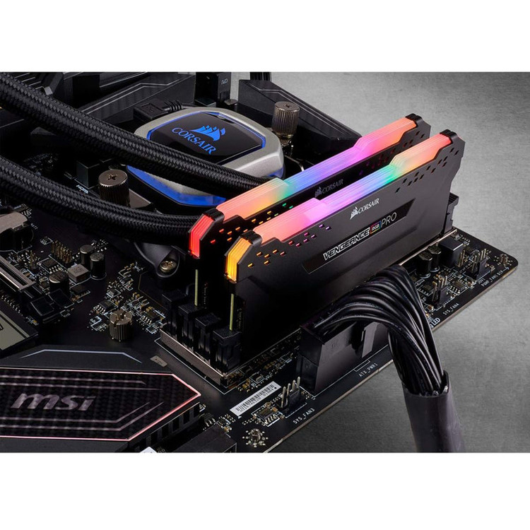 رم دسکتاپ Corsair مدل VENGEANCE RGB PRO دو کاناله DDR4 ظرفیت 64GB فرکانس 3600MHz تایمینگ CL18