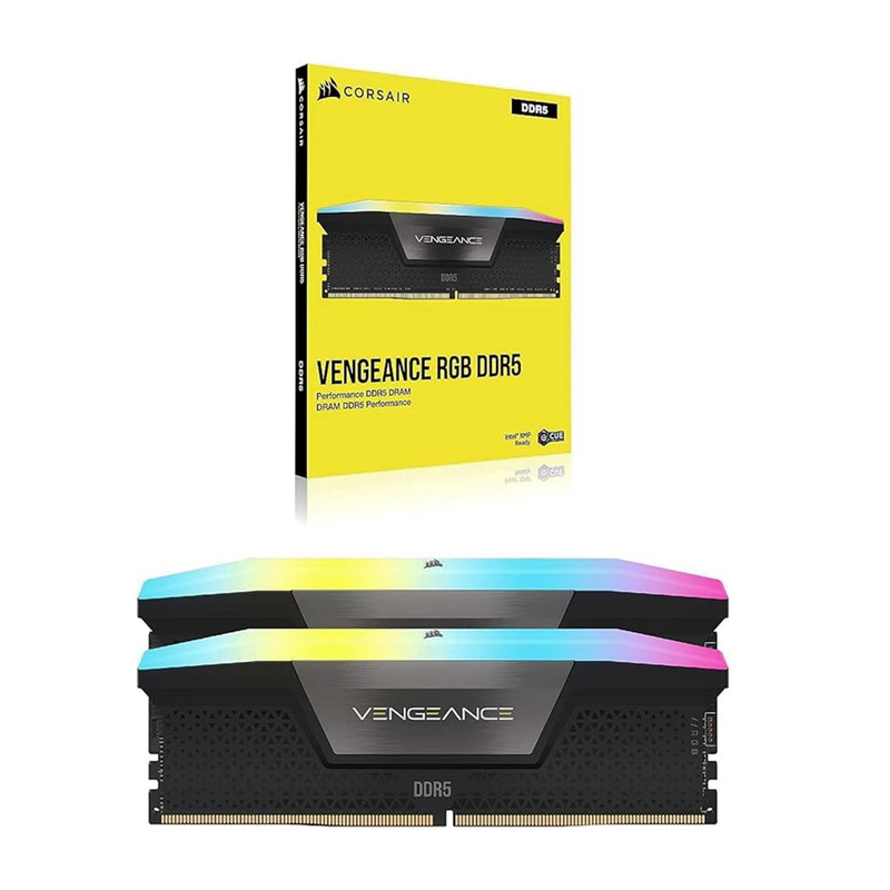 رم دسکتاپ کورسیر DDR5 مدل VENGEANCE RGB دو کاناله 32 گیگابایت 5200 مگاهرتز تایمینگ CL36