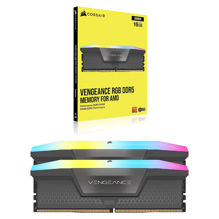 رم دسکتاپ کورسیر DDR5 مدل VENGEANCE RGB دو کاناله ظرفیت 64 گیگابایت سرعت 5600 مگاهرتز تایمینگ CL40