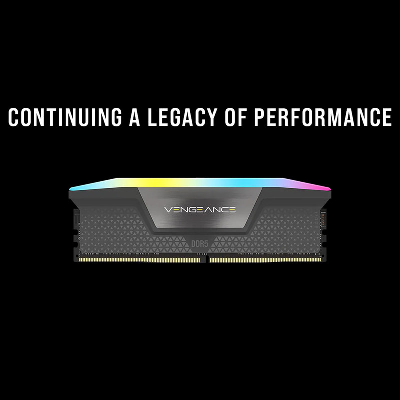 رم دسکتاپ کورسیر DDR5 مدل VENGEANCE RGB دو کاناله ظرفیت 64 گیگابایت سرعت 5600 مگاهرتز تایمینگ CL40
