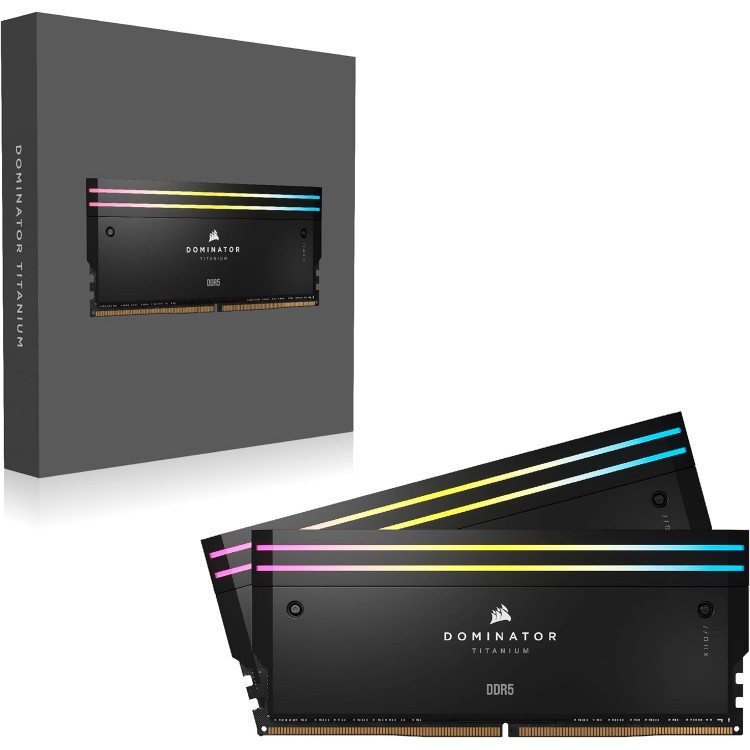 رم دسکتاپ کورسیر DDR5 مدل Dominator Titanium RGB دوکاناله ظرفیت 32 گیگابایت 6600 مگاهرتز CL32