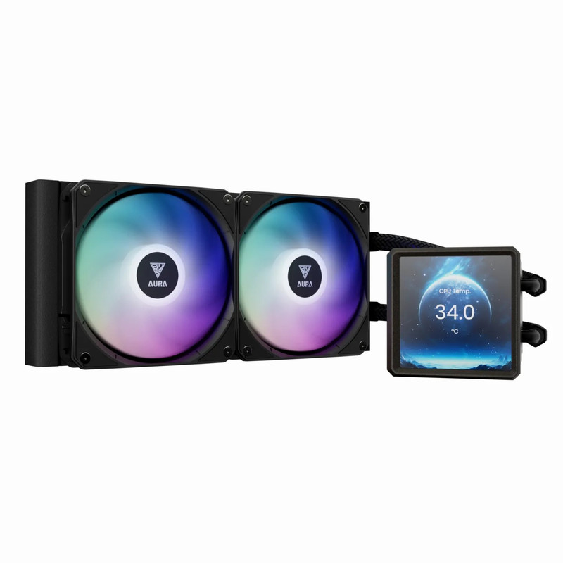 سیستم خنک‌کننده آبی گیم دیاس مدل AURA GL240 LCD BK