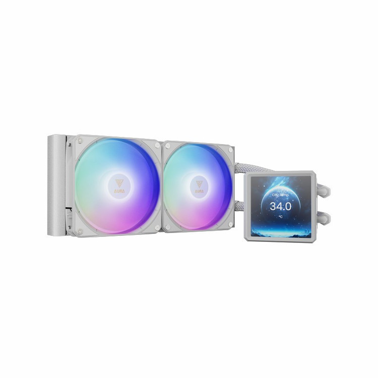 سیستم خنککننده آبی گیم دیاس مدل AURA GL240 LCD WH
