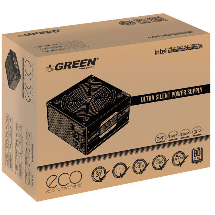 منبع تغذیه کامپیوتر گرین مدل POWER 400 ECO GREEN