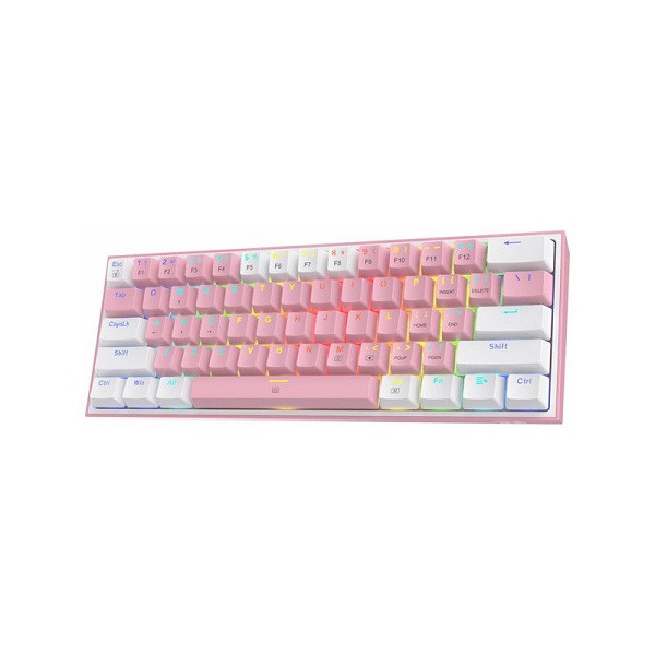 کیبورد مخصوص بازی ردراگون مدل FIZZ K617-PINK/WHITE