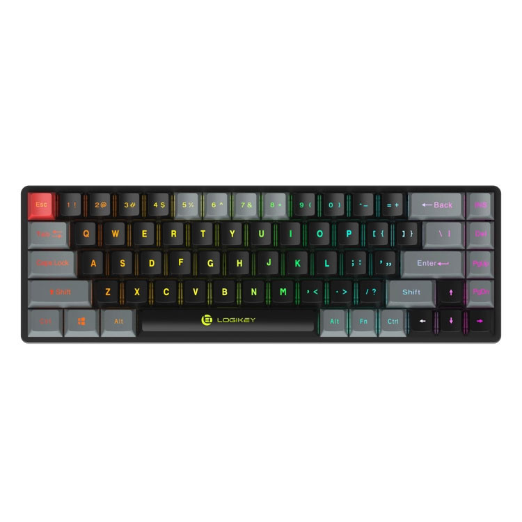 کیبورد گیمینگ بی سیم لاجی کی مدل K410B سوییچ قرمز RGB