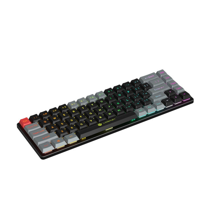 کیبورد گیمینگ بی سیم لاجی کی مدل K410B سوییچ قرمز RGB