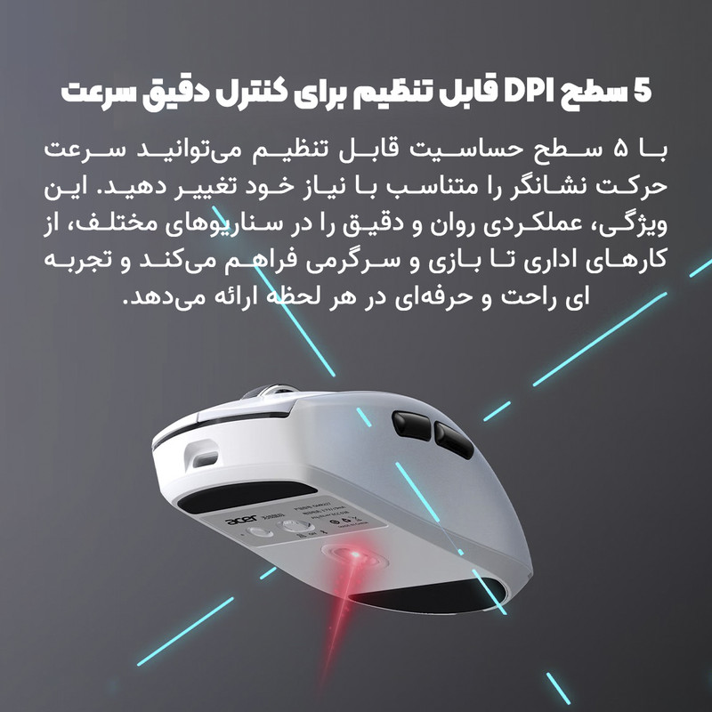 ماوس بی سیم گیمینگ ایسر مدل OMR227