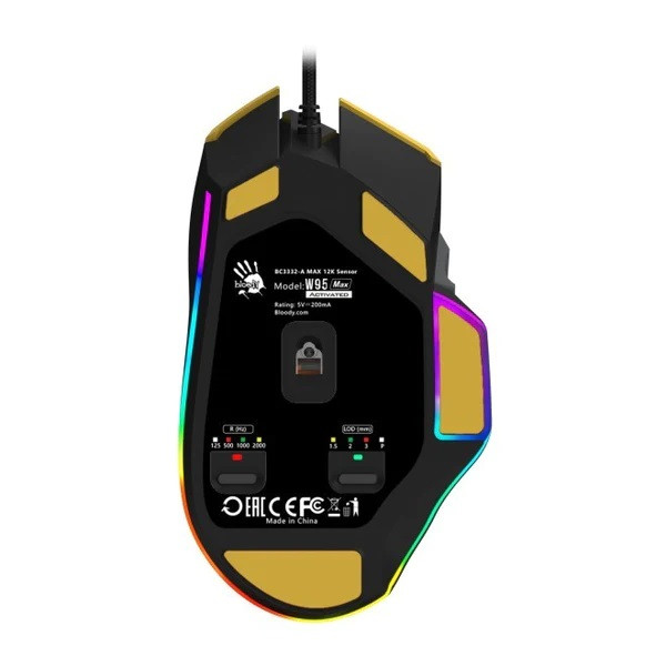 ماوس گیمینگ بلادی مدل W95 Max Sport Lime Activated (کد dk)