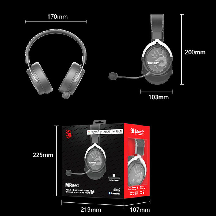 هدست بی سیم گیمینگ بلادی مدل MR-590