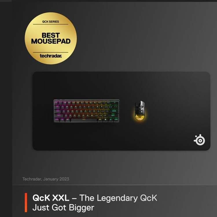 ماوس پد گیمینگ استیل سریز مدل QcK Gaming XXL Cloth سایز 90*40 سانتیمتر