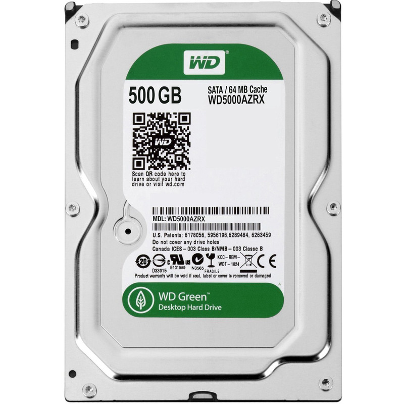 هارددیسک اینترنال وسترن دیجیتال سبز مدل WD5000AZRX ظرفیت 500 گیگابایت