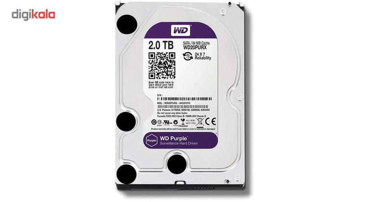 هارددیسک اینترنال وسترن دیجیتال مدل Purple ظرفیت 2 ترابایت
