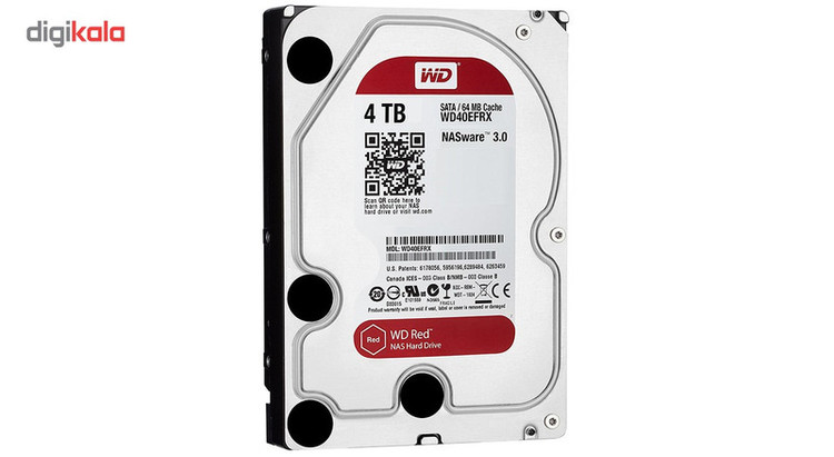هارددیسک اینترنال وسترن دیجیتال مدل Red WD40 ظرفیت 4 ترابایت