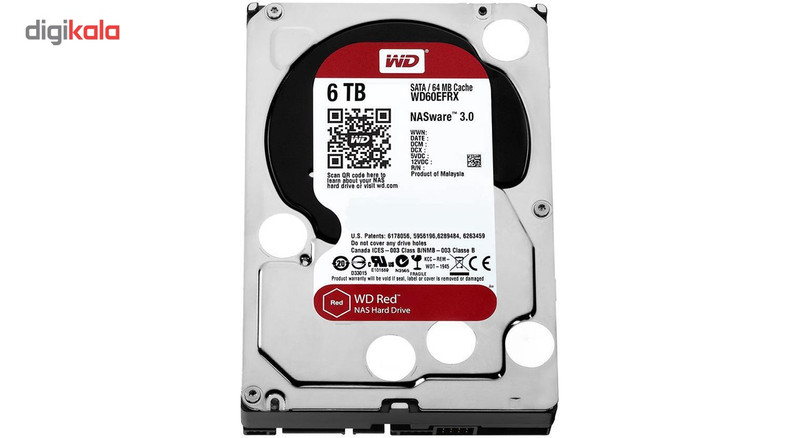هارددیسک اینترنال وسترن دیجیتال مدل Red ظرفیت 6 ترابایت