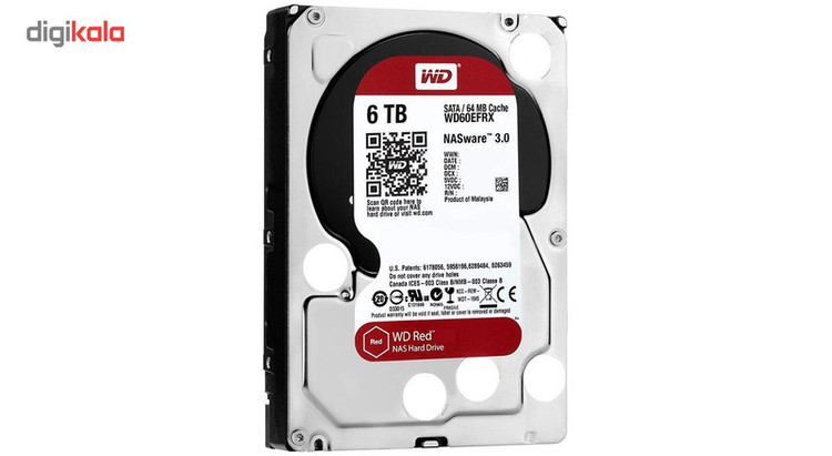 هارددیسک اینترنال وسترن دیجیتال مدل Red ظرفیت 6 ترابایت