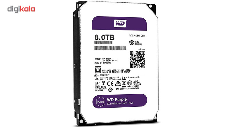 هارددیسک اینترنال وسترن دیجیتال مدل Purple WD85PURZ ظرفیت 8 ترابایت