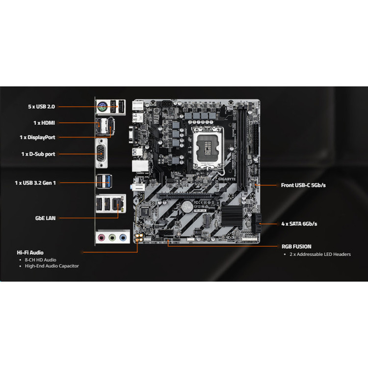 مادربرد گیگابایت مدل H810M S2H DDR5