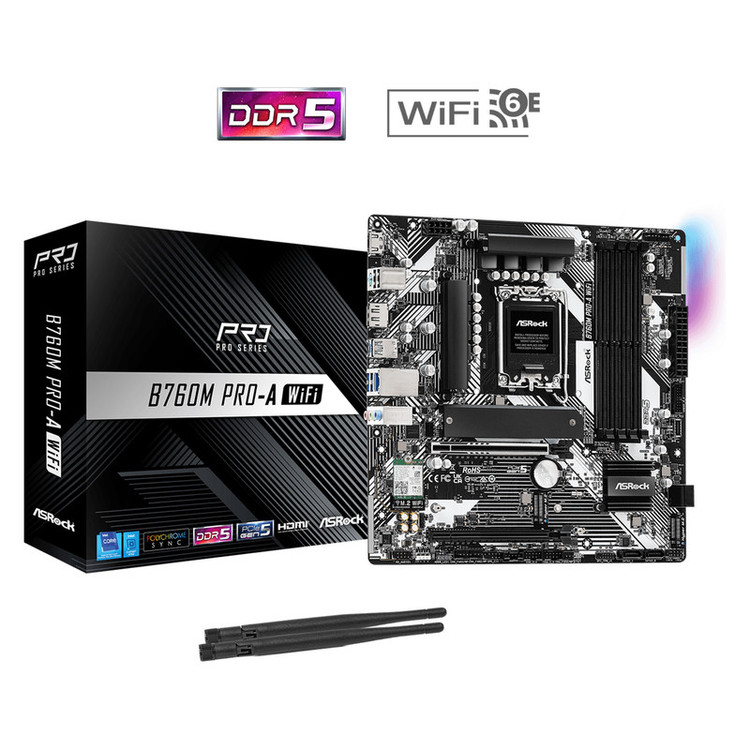 مادربرد ازراک مدل B760M Pro-A WiFi DDR5