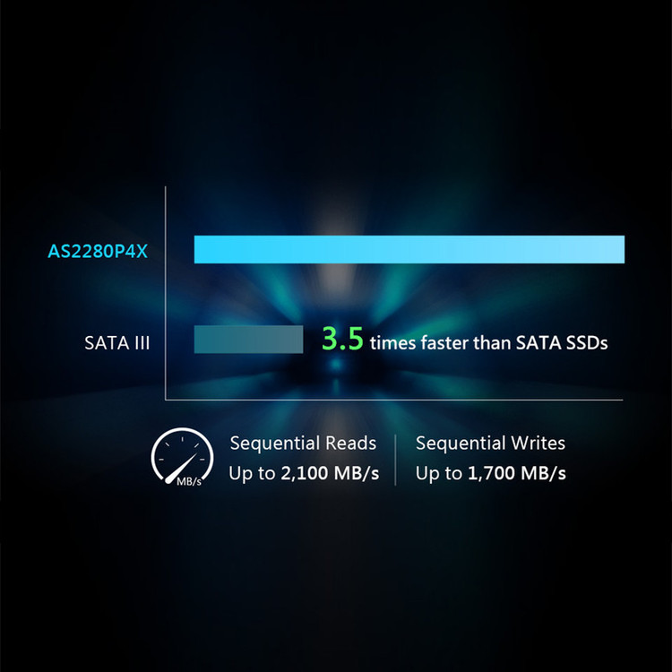 اس اس دی اینترنال PCIe Gen3 x4 اپیسر مدل AS2280P4X ظرفیت 1 ترابایت