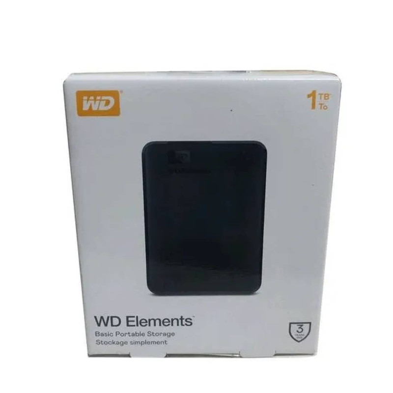 هارد اکسترنال وسترن دیجیتال مدل ELEMENTS ظرفیت 1 ترابایت دارای رابط USB Type-A 3.2