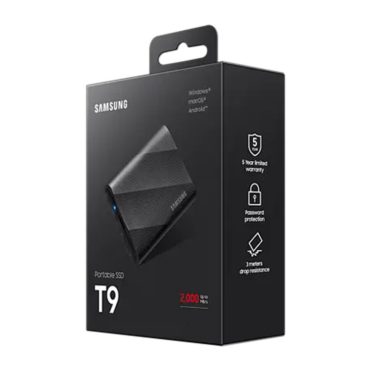 اس اس دی اکسترنال سامسونگ مدل T9 ظرفیت 2 ترابایت رابط USB 3.2 Gen2