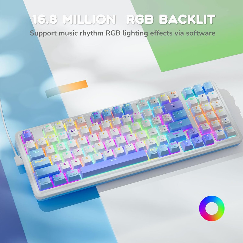 کیبورد ردراگون مدل K643 RGB PRO VEIGAR باسیم/بیسیم دوجانبه